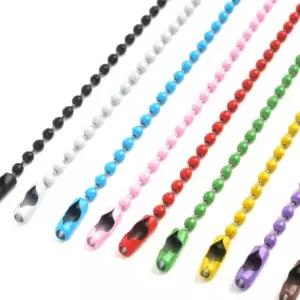 악세사리 1p 컬러 10cm 만들기 재료 체인 볼체인 메탈 연결줄 구슬