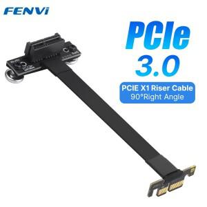 Fenvi PCI-E 3.0 X1-X1 라이저 케이블 90도 직각 1x 확장기 연장 100MM WiFi 네트워크 카드