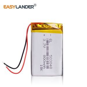 503048 충전식 배터리 MP3 MP4 블루투스 GPS 무선 스테레오 헤드셋 태블릿용 리튬 폴리머 3.7V 800MAH