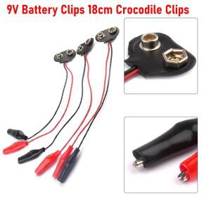 3pcs 9V 배터리 전원 커넥터 스냅 클립 어댑터 18cm 2 유선 케이블 연결 버클 홀더 악어와 소켓 플매트 카