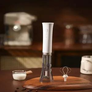 올원픽 밀크포머 스티머 라떼 수동 밀크 우유 거품기