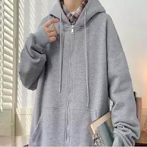 남자면후드점퍼 면후드셔츠 2컬러 루즈핏 간절기 베이직 후드집업 점퍼 현장근무복 아웃도어