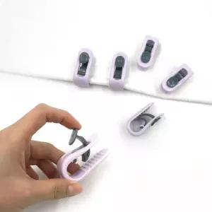 잠금식클립 이불홀더 이불고정 이불클립 막대형 4P 파스텔이불클립