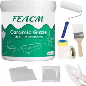 경화제가 포함된 FEACM 타일 페인트 욕조 및 리파이닝 키트 흰색 물 기반 낮은 냄새 욕실 주방용 싱크대