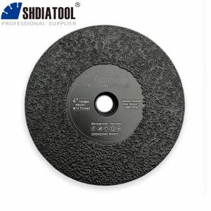 SHDIATOOL 1개 Dia100mm M14 진공 브레이징 평면 연마 휠 4인치 그라인더 디스크 석 인조석용