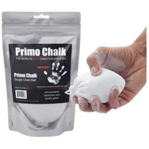 프리모 초크 3온스. 면 파우치 볼: 역도, 암벽 등반, 체조용 루즈 초크, 무독성, 미국산, 우수한 그립감