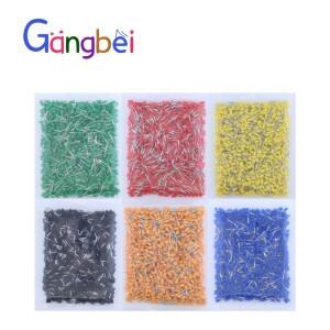 0508 와이어 구리 크림프 커넥터  절연 코드 핀 엔드 터미널  AWG 0.5mm 1mm 2.5mm  E7508  1000피스