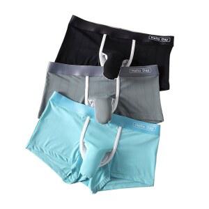 세라홈 남성 속옷 분리 파우치 스 실크 복서 브 코끼리 코 턴이 복서를 강화합니다