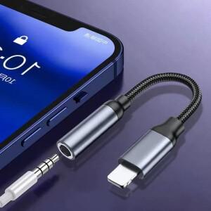 8핀 - 3.5mm 잭 AUX 케이블 남성-여성 어댑터 헤드폰 커넥터 오디오 분배기 (아이폰호환 14  13  12  11 Pr