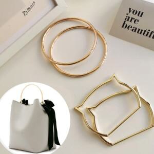 원형 금속 가방 핸들 교체 핸드백 지갑  수제 액세서리  DIY 고양이 귀   걸이식 버클 하드웨어  1 개  2