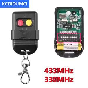 433M 호환Hz 2키 RF 무선 리모컨 8 DIP 스위치 자동 게이트 차고 문 개폐기 범용
