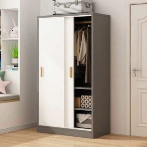 원룸 미닫이 수납장 조립식 미니 폭좁은 이불장 옷장 조립 화이트 가정용 좁은방 기숙사