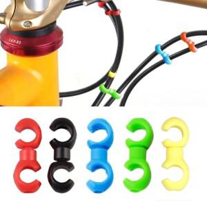 10pcs S 스타일 자전거 브레이크 케이블 클립 회전식 MTB 시프트 기어 버클 사이클링 크로스 호스 가이드
