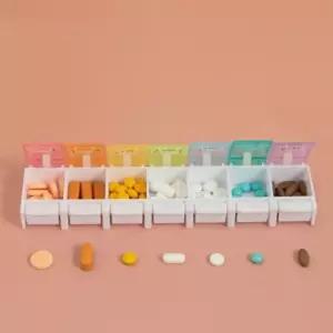 레인보우 휴대용 7칸 14칸 필케이스 일주일 약통 케이스 알통 여행 알보관통 출장 소품 보관함 악세사리 부