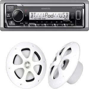 켄우드 KMR-M332BT 자동차 및 마린 스테레오 KFC-1613MRB/W 6.5인치 2방향 동축 방수 모터스포츠 보트