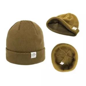 니트비니 아이더세이프티 겨울 방한 비니 아클릴원사 보온 니트 모자 브라운