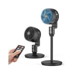 침실용 JRD 팬, 70 진동 스탠딩 조용한 바닥 방용 100피트 받침대 6단 속도, 3단 모드, 90 수동 수직, 19-38인치 조절 가능 높이, 24시간 타이머, 리모컨