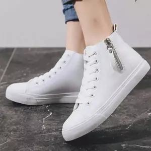 [알티피아]남녀공용 옆지퍼 하이탑 캔버스화 스니커즈 운동화 신발