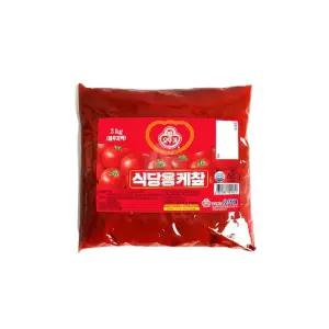 오뚜기 식당용 케찹 3Kg 대용량 업소용 토마토케첩 식자재 파우치케첩 토마토케 업소용케첩 케찹파우치