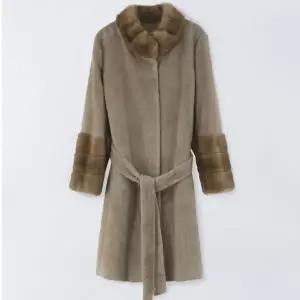 [롯데백화점]앤클라인 밍크 배색 히든 코트 9H4HC1370