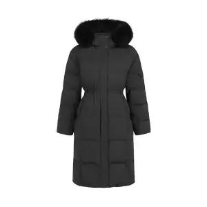 [하이드로겐][텍가 499000원] 하이드로겐 여성 헬리움 RDS 롱 다운 자켓 FM1H21D4JD321-BK