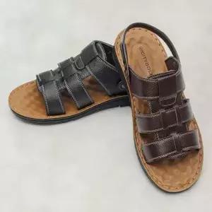 소가죽 캐주얼 샌들 겸용 슬리퍼 여름 발바닥 지압 WED4153