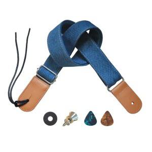 파르카야 우쿨렐레 스트랩 소프라노 콘서트 테너 바리톤 밴조 만돌린 코튼 린넨 가죽 끝 Uke 악기 액세서리 선택 잠금 버튼 나사(파란색)