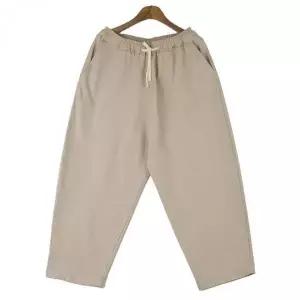 린넨 남성 배기핏 밴딩 바지 데일리 캐주얼 팬츠