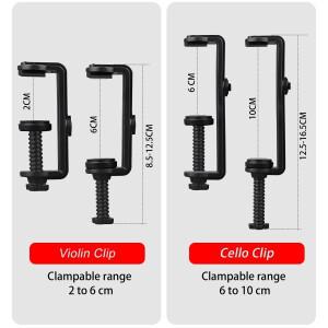호환 Savetek 바이올린 첼로 마이크용 클립