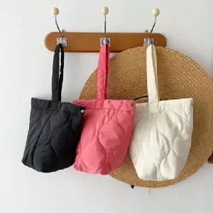 *새롬샵* 퀼팅 원통 버킷백   토트백 여성가방