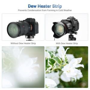 호환 JJC 렌즈 히터 워머 -40까지 차가운 케이블 ℃ 카메라망원경용 온도 조절 장치 이슬 스트립