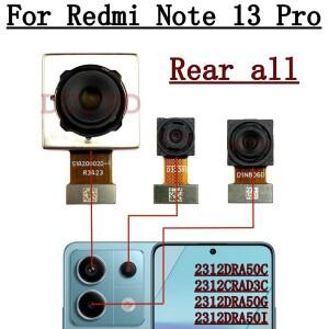 호환 샤오미 레드미 Note 13 Pro 5G 전면 셀카용 카메라 메인 매크로 모듈 플렉스 케이블 부품