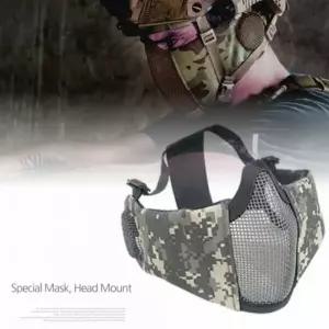 전술용 저탄소강 밀리터리 방어 마스크 그레이