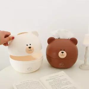 커버 원형 티슈 휴지곽 각티슈 디스펜서 두루마리 곰돌이 통 티슈곽 추천 정리함 냅킨 휴지 미니 보관함 케