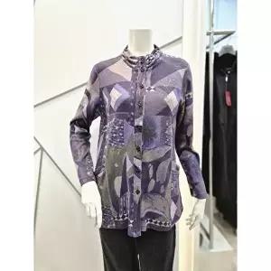 [셀러허브 1]쉐르담 세이브존01 주머니 나염 블라우스 CG4-659BL