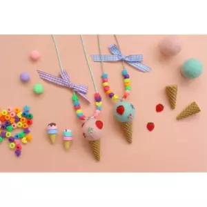 여아친구함께 아이스크림콘목걸이세트 5개 미술활동 소근육발달