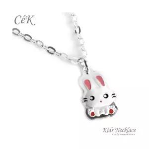 클루아조네코리아 키즈 은목걸이 스터링실버 토끼 각인가능 CeK Kids 8114HN