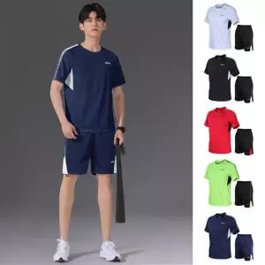 고퀄리티   반팔 운동복 시원한 세트 트레이닝복 쿨링재질 반바지