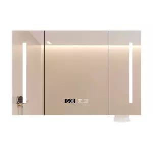 스마트 슬라이딩욕실장 거울장 조명 수건장 욕실장 수납