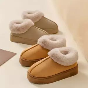 인기상품 여성 겨울 라운드 포근 퍼 슬리퍼 키높이 통굽 부츠 [WFL7JO1_260109]