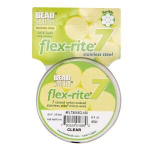 비드스미스 플렉스라이트 스테인리스 코팅 주얼리 피트 100 다이아 스틸 스트랜드 공급 제작 나일론 비딩 투명 장치 018 와이어