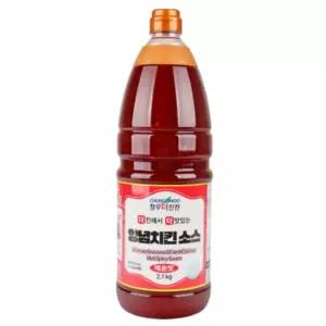 매콤달콤 치킨양념소스 2.1kg(매운맛) 소스장 저칼로리 통닭 순한 고추장 가슴살 스위트칠리 강정 오뚜기