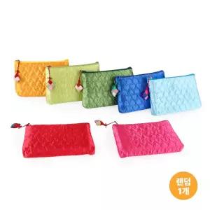 누비 하트 파우치 ( 전통 외국인선물 한국기념품 화장품 파우치 천지갑 명절 판촉물 할머니선물 )