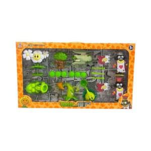 좀비 대 식물 슈팅 피규어 완구 빌딩 발사 게임 액션 달걀 그림 블록 캡슐