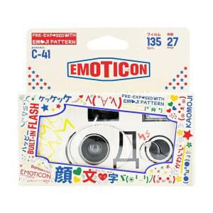 레토컬러 이모티콘 400 35mm 일회용 필름 카메라 27EXP, ISO400, 컬러 네거티브 필름, 초점 없음, 사용 편의성, 내장 플래시, 일회용(필름 및 배터리 포함)