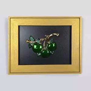 풋사과-소 부조 벽걸이 엔틱 인테리어 그림액자 (KYR-W7E8126)