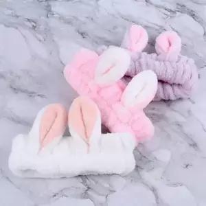 세안 택1 헤어밴드 토끼 극세사 세수헤어밴드 세안밴