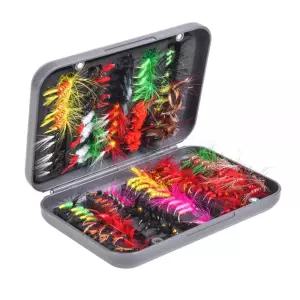 플라이 낚시 미끼 100종 하드케이스 세트 낚시플라이훅 플라이훅 낚시용품