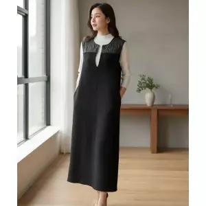 하프퀼팅 포인트 A라인 롱원피스