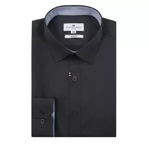 [카운테스마라] 슬림핏 배색감있는 솔리드 스트레치 긴팔셔츠 (CDHZ1B5354K0)